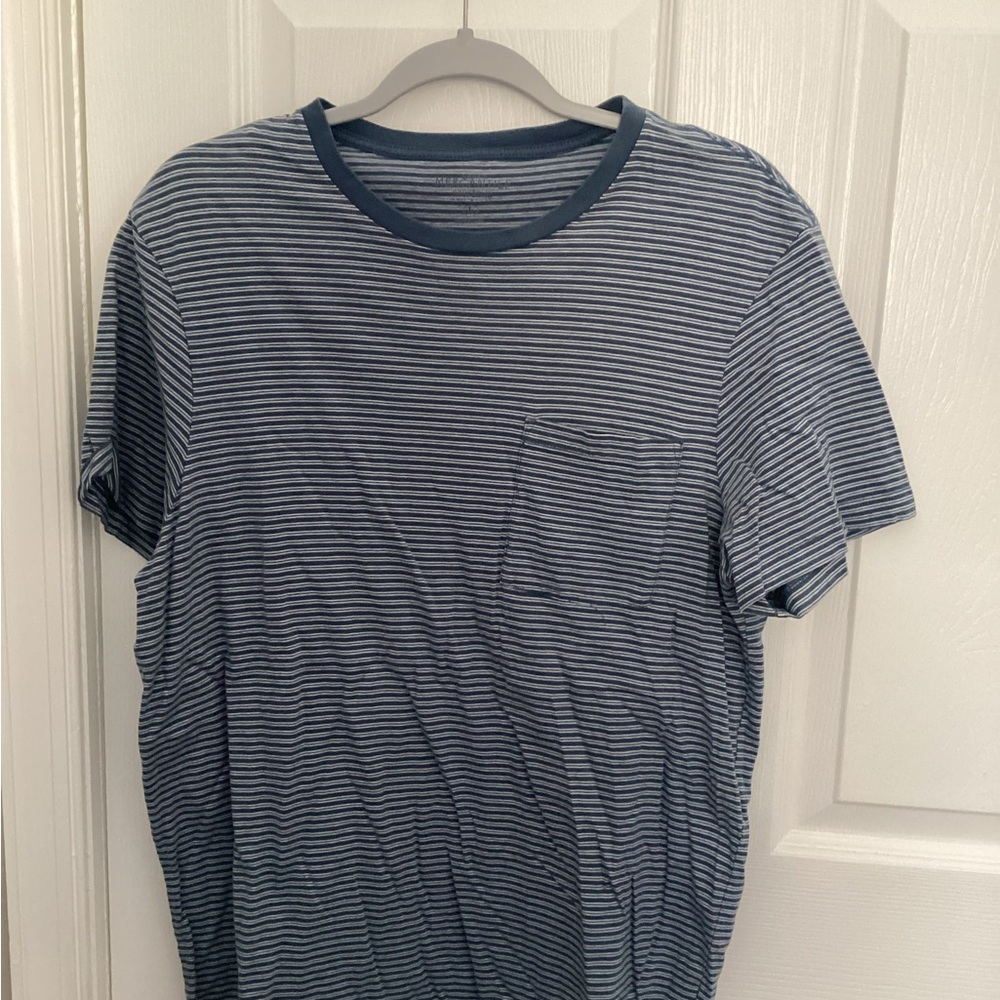 Men's Blue Striped T-Shirt